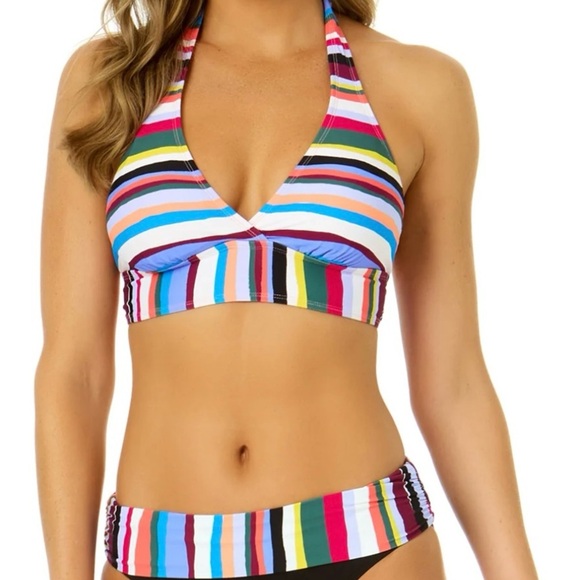 NWT Anne Cole
Women's Marilyn Striped Halter Bikini Top Large - Picture 3 of 9